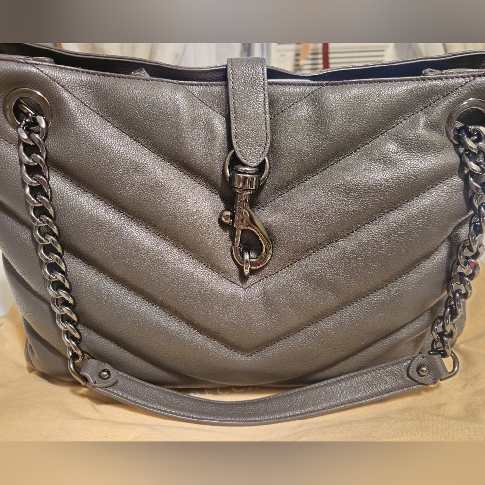 Rebecca Minkoff Edie Maxi Chevron Quilted Leather Tote Bag